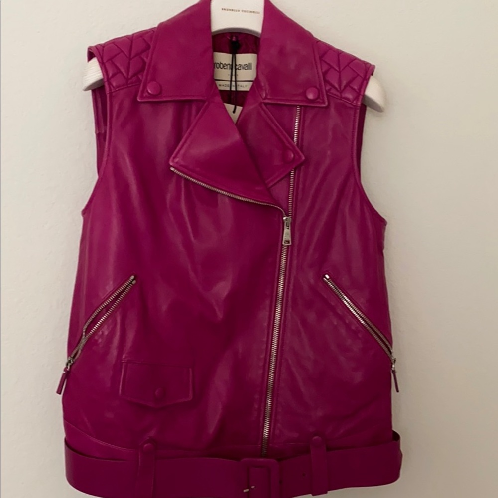 Brand new pelle leather vest